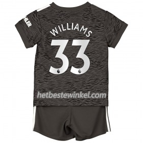 Manchester United Williams 33 Voetbaltenues Kind Uit 2020/21 - SS (+ Korte broeken)